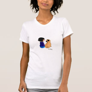 Ein Mädchen und ihr Mops T-Shirt