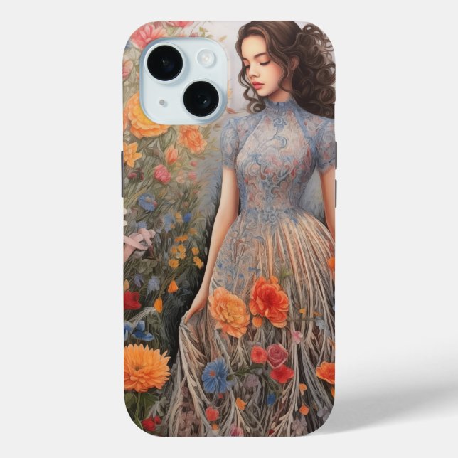 Ein Mädchen und voll von Blume iPhone 15 Fall Case-Mate iPhone Hülle (Rückseite)