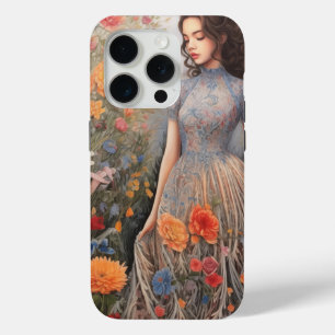 Ein Mädchen und voll von Blume iPhone 15 Pro Fall Case-Mate iPhone Hülle