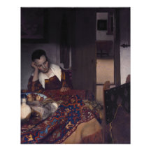 Ein Mädchenschläft von Johannes Vermeer