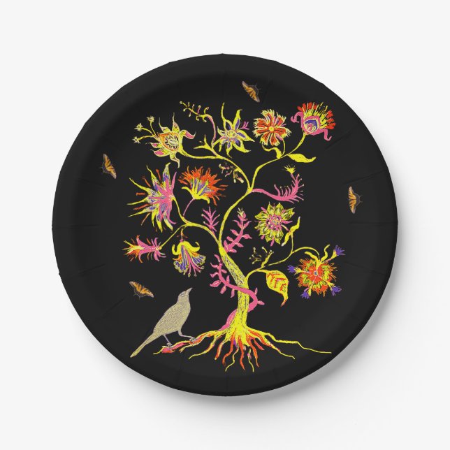 Ein magischer Baum des Lebens Pappteller (Vorderseite)