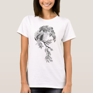ein magischer Phönix, der auf einem blühenden Sa T-Shirt