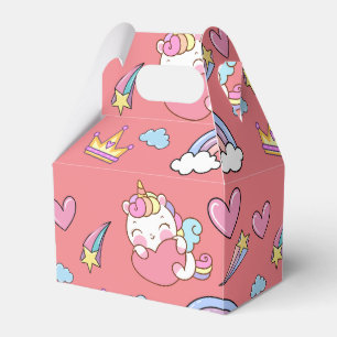 Ein magischer Regenbogen Einhorn Glückwunsch zum G Geschenkschachtel