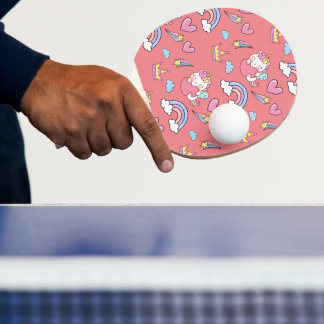 Ein magischer Regenbogen Einhorn Glückwunsch zum G Tischtennis Schläger
