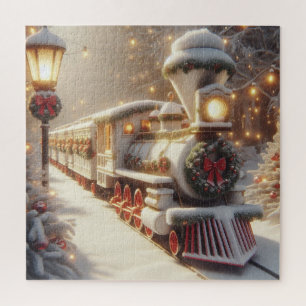 Ein magischer Winter Wonderland Weihnachtszug