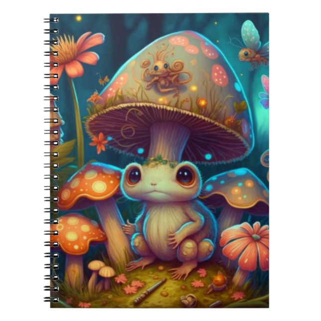 Ein magisches Pilzfrosch-Notizbuch Notizblock (Vorderseite)