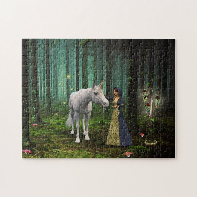 Ein magisches Treffen - Einhorn Fantasy Art (Horizontal)