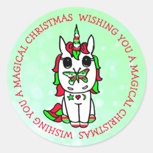 Ein magisches Weihnachtslied Runder Aufkleber