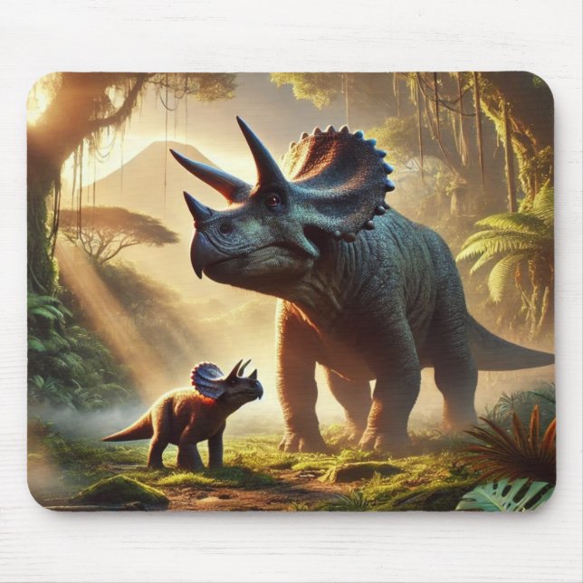 Ein majestätischer, erwachsener Triceratops Mousepad (Vorne)