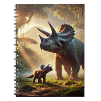 Ein majestätischer, erwachsener Triceratops Notizblock