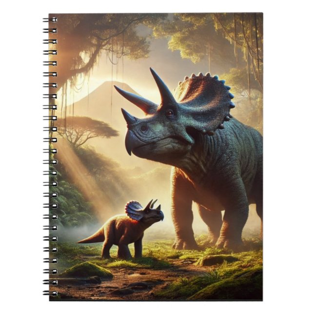 Ein majestätischer, erwachsener Triceratops Notizblock (Vorderseite)