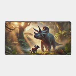 Ein majestätischer, erwachsener Triceratops Schreibtischunterlage
