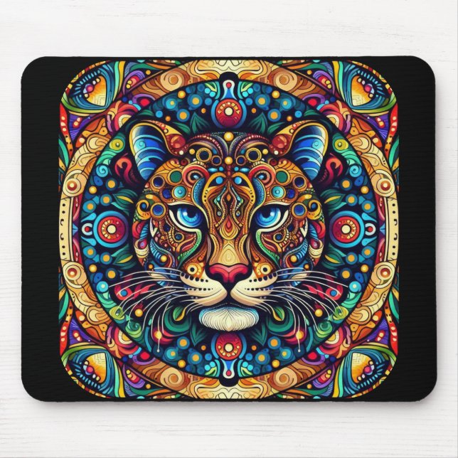 Ein majestätischer Leopard - Maus-Pad Mousepad (Vorne)