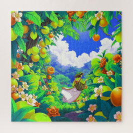 Ein malerischer tropischer Obstgarten