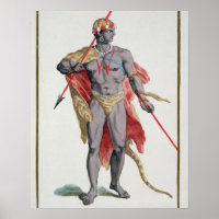 Ein Mann aus der Karibik, 1780 (farbige Gravur)