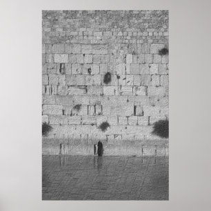 Ein Mann, der an der Western-Wand betet Poster