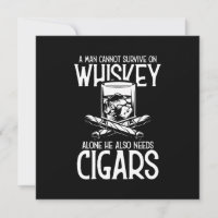 Ein Mann, der Whiskey und Zigarre Liebe