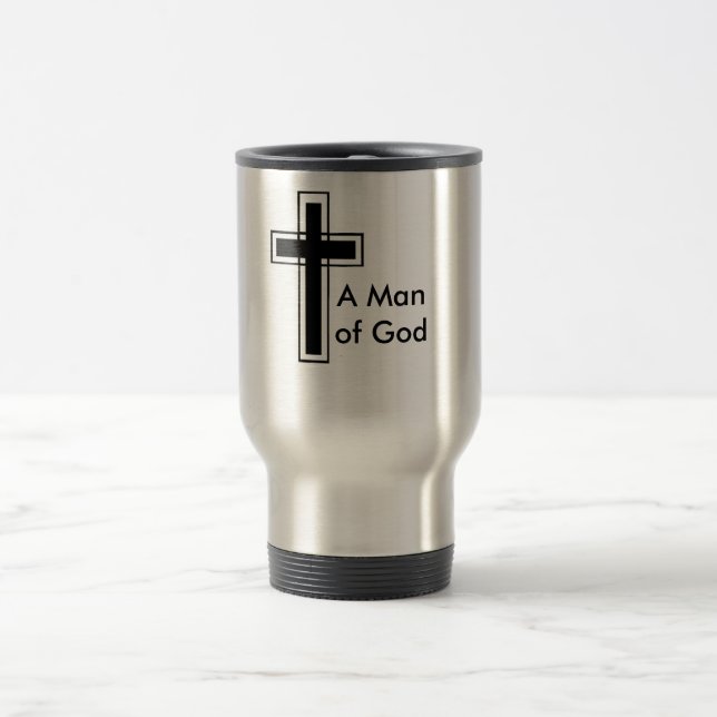 Ein Mann Gott-der rostfreien Reise-Tasse Reisebecher (Mittel)