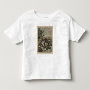 Ein Mann in einem Fass, der die Niagarafälle überq Kleinkind T-shirt