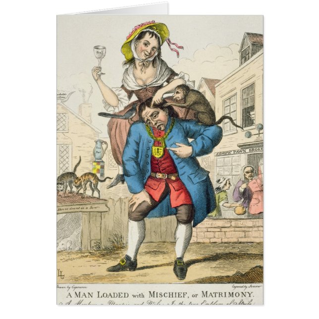 Ein Mann lud mit Unfug oder Ehestand, c.1766 (Vorne)