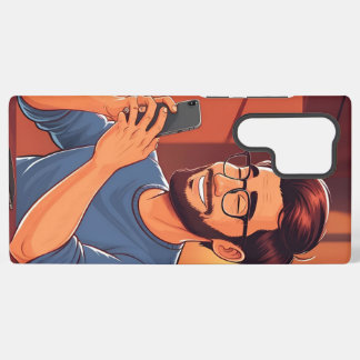 ein Mann mit einem Handy in der Hand Samsung Galaxy Hülle