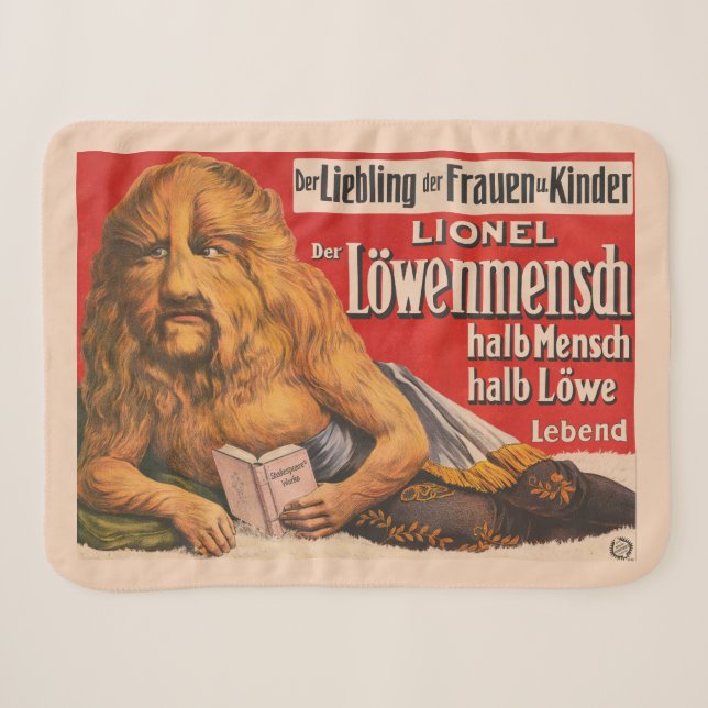 Ein Mann mit Löwenkopf, der Shakespeare liest, 191 Sherpadecke (Vorderseite (Horizontal))