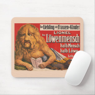 Ein Mann mit Löwenkopf liest Shakespeare, 1913. Mousepad