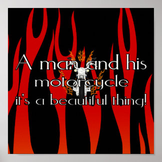 Ein Mann und sein Motorrad Poster