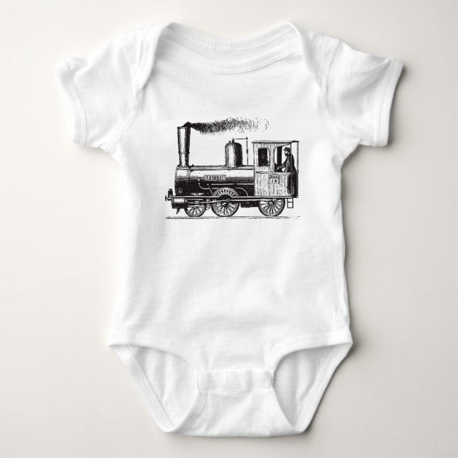 Ein Mann und sein Zug - schwarz Baby Strampler (Vorderseite)