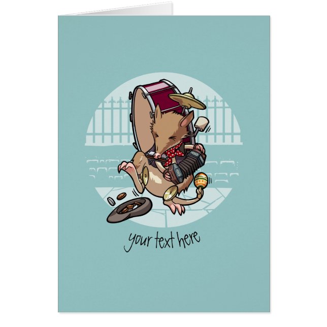 Ein MannBandicoot Busking mit Harmonika-Cartoon (Vorne)