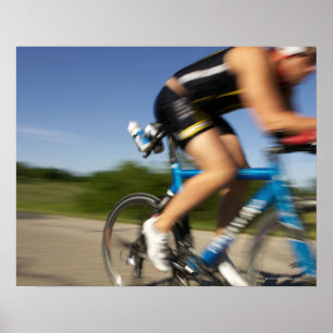 Ein männliches athelete Training für einen Poster