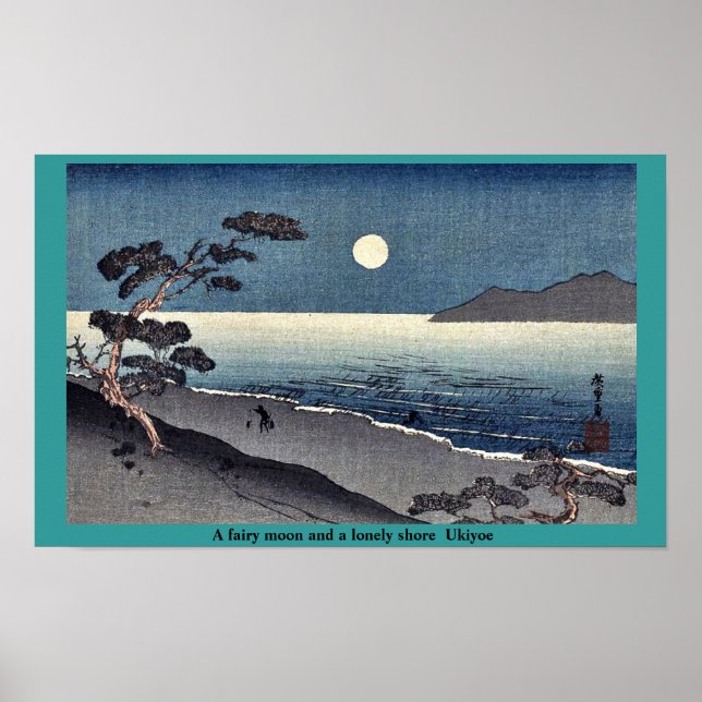 Ein Märchen und ein einsames Ukiyoe Poster (Vorne)