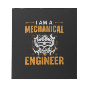 Ein Maschinenbauingenieur Notizblock