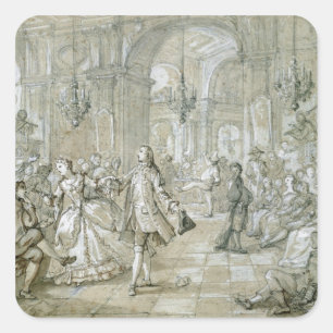 Ein Maskenball Quadratischer Aufkleber