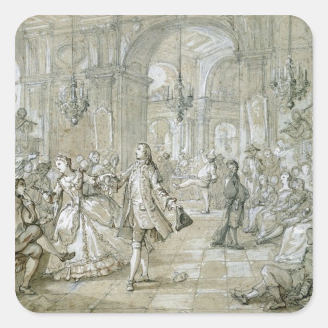 Ein Maskenball Quadratischer Aufkleber (Vorderseite)