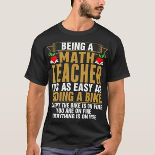 Ein Mathe-Lehrer sein, der ein Fahrrad-T-Shirt T-Shirt