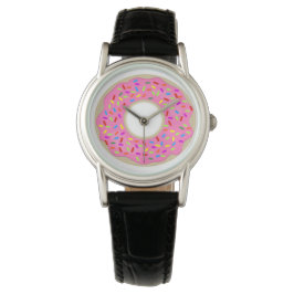 Ein Mattierter Donut Niedlicher Cartoon Konditorei Armbanduhr