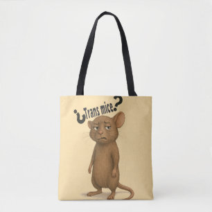 Ein Mäuse, das durch eine dumme Aussage verwechsel Tasche