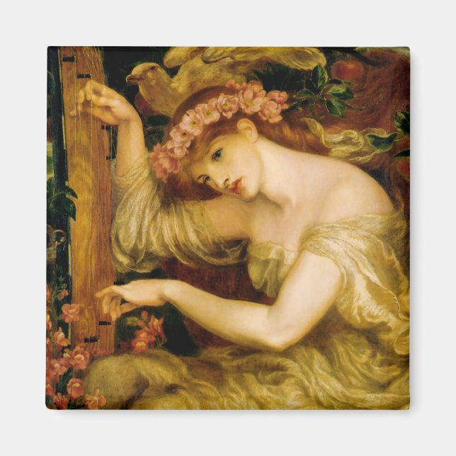Ein Meereszauber (von Dante Gabriel Rossetti) Magnet (Vorne)
