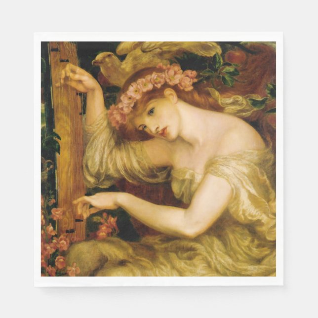 Ein Meereszauber (von Dante Gabriel Rossetti) Serviette (Vorderseite)