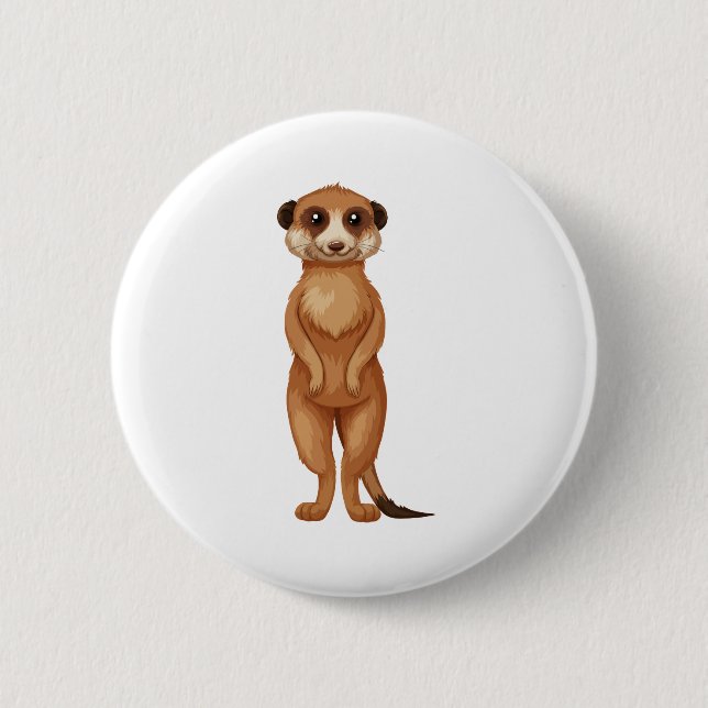 Ein meerkat-Cartoon Button (Vorderseite)