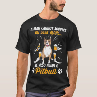 Ein Mensch, der allein auf Bier überleben kann, br T-Shirt