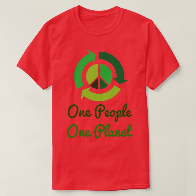 Ein Mensch, ein Planet T-Shirt (Design vorne)