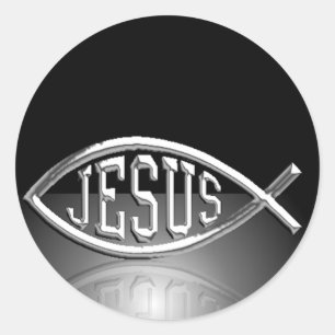 Ein Menschenfisch Runder Aufkleber