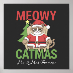 Ein 'Meowy Catmas' feiern - Das perfekte Weihnacht Poster