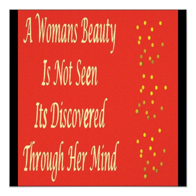 Ein Merkmal "Beauty-Frauengedicht" inspiriere Poster (Vorderseite)