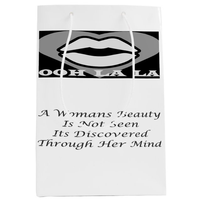 Ein Merkmal "Beauty-Frauengedicht" Mittlere Geschenktüte (Vorderseite)