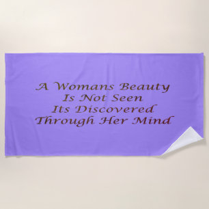 Ein Merkmal "Wash" eines "Womans Beauty"-Gedichts Strandtuch