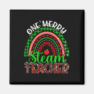Ein Merry Steam Lehrer Weihnachts Funny Teacher Ra Magnet