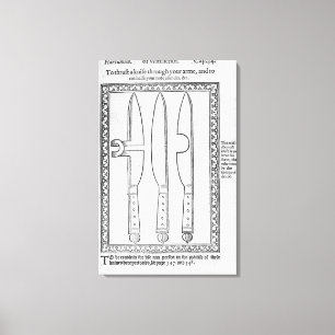 Ein Messer-Trick Leinwanddruck